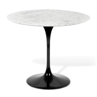 Mesa Saarinen Redonda Carrara 137cm - Base Preta