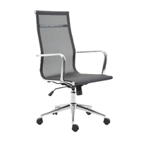 Cadeira De Escritório Presidente Giratória Com Relax Eames Star Preta