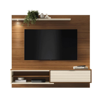 Home Painel Suspenso Trenton 1.8 com LED para TV até 70 Cinamomo/Perola Metalizado