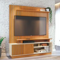 Home Theater Rhea com Design Funcional Cinamomo/Off-White