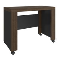 Mesa Auxiliar para Escritório Noblesse Capuccino com Preto