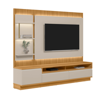 Estante para Home Theater e TV até 70 Polegadas São Paulo com LED 1 PT 2 GV Tauari e Off White