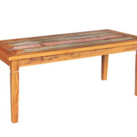 Mesa de Jantar 2,5 M Madeira de Demolição Pátina