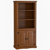 Estante Livreiro 2 Portas 100% Madeira Imperial Imbuia Fosco
