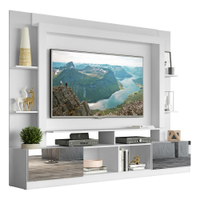 Estante com Espelho para TV até 65" Multimóveis Oslo FG3390 Branca