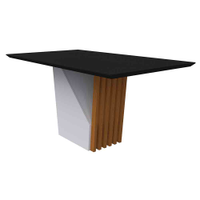 Mesa Veneza 160x90cm - Ypê/Preto