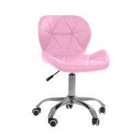 Cadeira Office Eiffel Slim Ajust vel Base Girat¢ria - Rosa