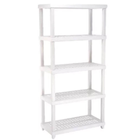 Estante Modular Plástica 5 Prateleiras Câmara Fria Até 250kg Multiuso Ordene Branca