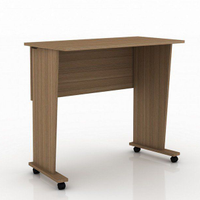 Mesa com rodizio para Escritório Home Office ME4117 MDP Amendoa G69 - Gran Belo