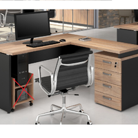 Mesa p/ Escritório em L Web30 1,35m 4 Gavetas - Calvi/Preto
