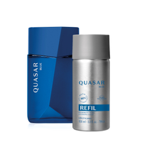 Combo Quasar Blue: Desodorante Colônia 100ml + Refil 100ml