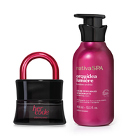 Combo Her Code Clímax 50ml + Creme Perfumado Nativa Spa Orquídea Lumiére 400ml