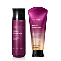 Combo Nativa SPA Rosas Secretas: Body Splash 200ml + Creme Perfumado Corporal 180ml