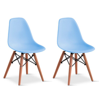 Conjunto Com 2 Cadeiras Infantis Eames Azul