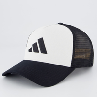 Boné Adidas Trucker Flatbrim Ring Branco e Preto