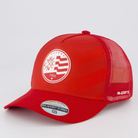 Boné Náutico Trucker Vermelho e Branco