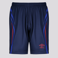 Calção Umbro Rush Juvenil Marinho e Vermelho