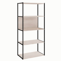 Estante Shelf Carvalho Berlin E Preta 139 Cm
