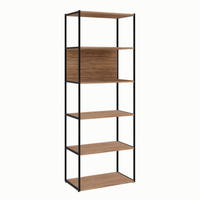 Estante Shelf Ameixa E Preta 173 Cm
