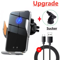 Car Wireless Charger Magnetic Auto Car Mount Phone Holder For iPhone 14 13 12 Samsung Infrared Induction Fast Charging