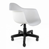 Cadeira de Escritório Secretária Office Preta e Branca