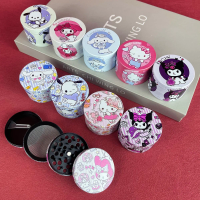 2inch Kuromi Herb Grinder 4-Layers Metal Hello Kity Sanrio Tobacco Manual Grinder Mortar Mill Cigarette Smoking Accessories Gift