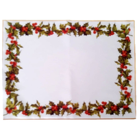 Jogo 2 Lugar Americano mesa premium decorado 50x37 Cereja