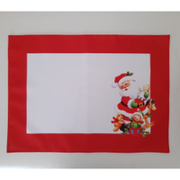Jogo 2 Lugar Americano luxo designer decorativo Papai Noel vermelho