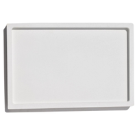 Bandeja Decorativa Retangular 15cm em Cimento Artesanal - Branco