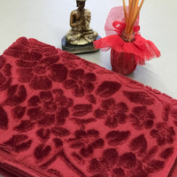 Toalha De Banho Glamour Garden - Carmim