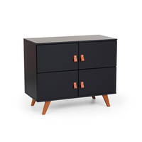 Buffet Skin 4 Pt Preto E Garapa