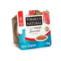 Ração Úmida Fórmula Natural Fresh Meat Gourmet Gatos Adultos Carne Desfiada - 70 g
