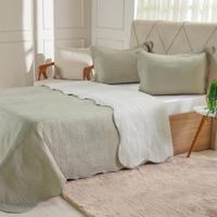 Kit Cobre Leito Solteiro Ultra Lisse Lisa New 160x220cm Olive