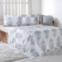 Jogo de Cama King 4 Pçs 150 Fios Super Macio 100% Algodão Paisley
