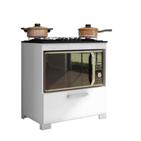 Balcão para Cooktop 5 Bocas 1Porta Branco Albânia Bela Casa