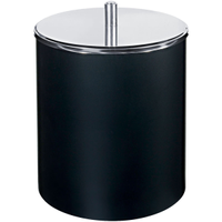 Lixeira com Tampa Inox 5,4 L Lixeira para Banheiro Cozinha Preta