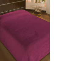 Cobertor Microfibra Liso 180g Casal 220x180 Vinho Camesa