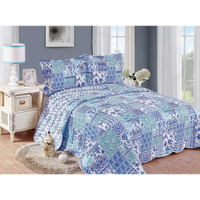 Colcha Evoluition Patchwork Queen 240x260 Balan Azul Camesa