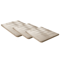 Kit Tapete De Banheiro Super Soft 60 x 40 Bege Camesa 3 peças
