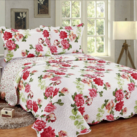 Colcha Queen 3 Peças Patchwork Microfibra Belize