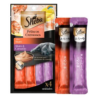 Petisco Sheba Cremoso para Gatos Atum e Atum com Camarão - 48 g