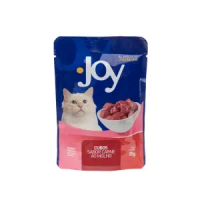 Ração Úmida Joy Gatos Adultos Carne ao Molho - 85 g