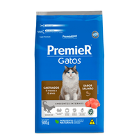 Ração Premier Ambientes Internos Gatos Castrados 6 Meses a 6 Anos Salmão