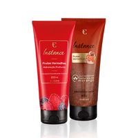 Kit Instance Frutas Vermelhas Geleia Esfoliante + Hidratante Corporal