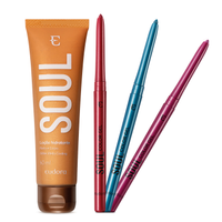 Combo Soul: Loção Hidratante Glitter 60ml + Lapiseira Delineadora Metalizada 300mg (3 cores)
