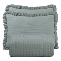 Colcha King Malvinni Micropercal 300 Fios 3 Peças - Cinza