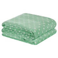 Manta Solteiro Petit Poa Flannel Microfibra 1 Peça - Salvia