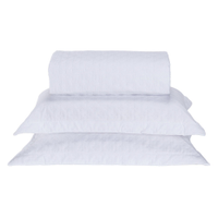 Cobre Leito Queen Milão Dupla Face Micropercal 200 Fios 3 Peças - Branco