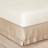 Saia Para Cama Box Casal Padrão Ponto Palito 1 Peça - Caqui