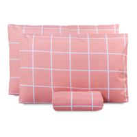 Jogo de Lençol Queen Classic Estampado 160 Fios 3 Peças - Grid Rose